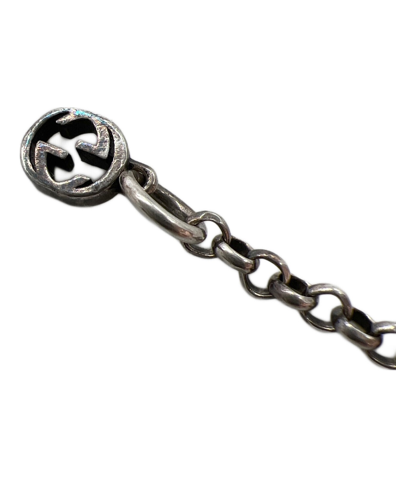 Gucci Double G Key Bracelet Silver 925 Lobster Clasp 17cm 6.6in Womens 770723