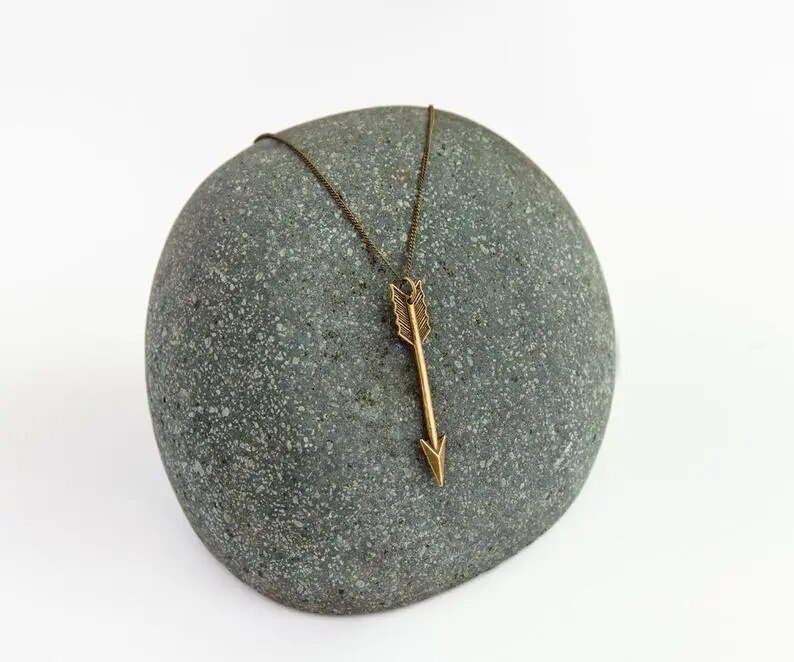Fashion Jewelry Gold Silver Or Black Arrow Pendant Long Necklace 522