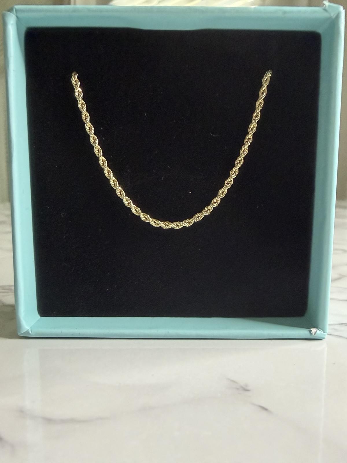 10k Real Gold Twist Rope Chain Bracelet 8 inches 1.7 mm