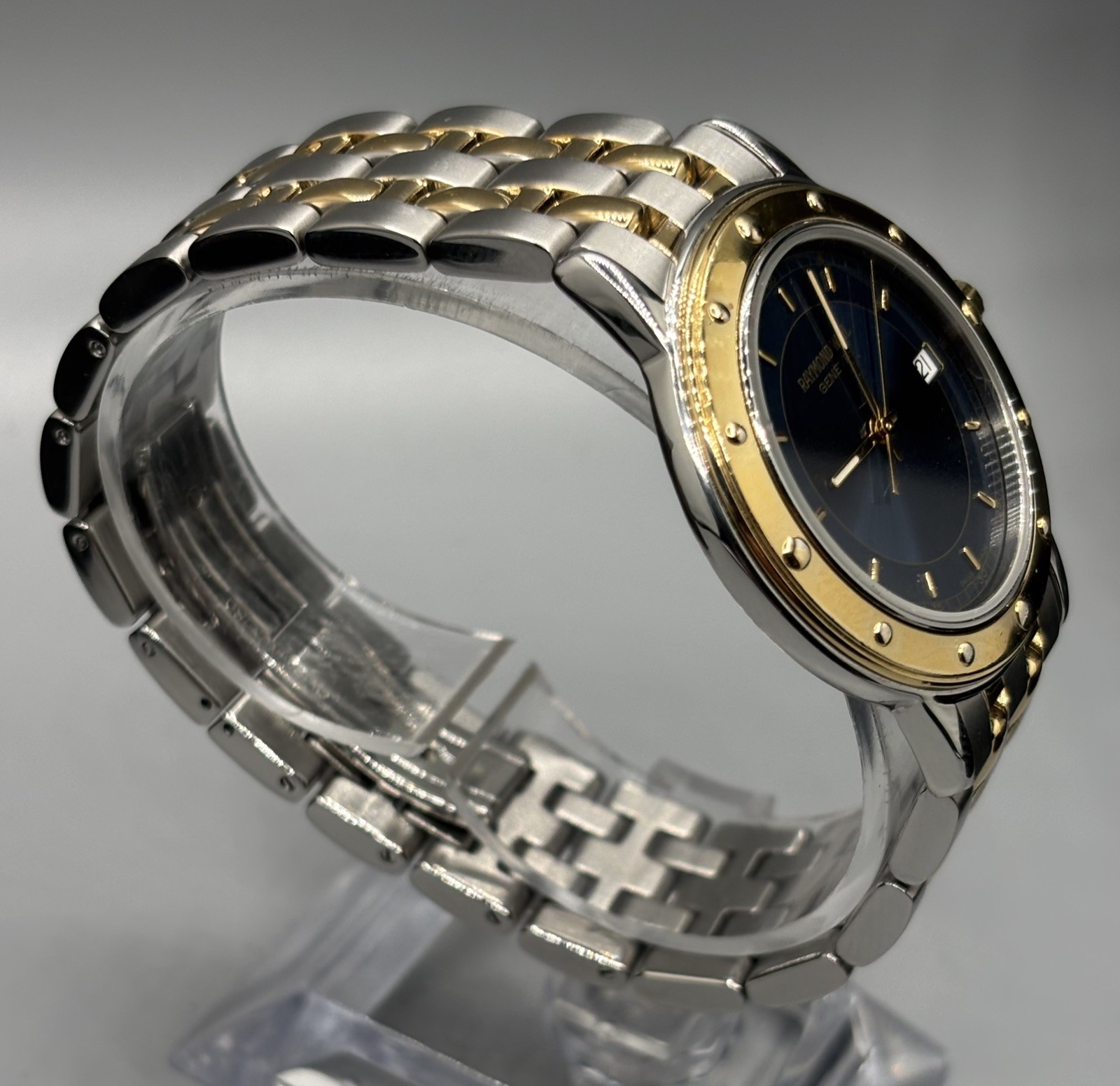 Raymond Weil Tango 5560 – 35mm – Blue Dial – Part 18k Gold Plated 5560-STP-50001