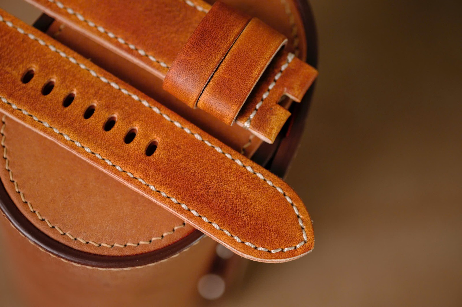 Handmade X Flottiglia MAS Edition Brown Leather Watch Strap Size 24 Or any size
