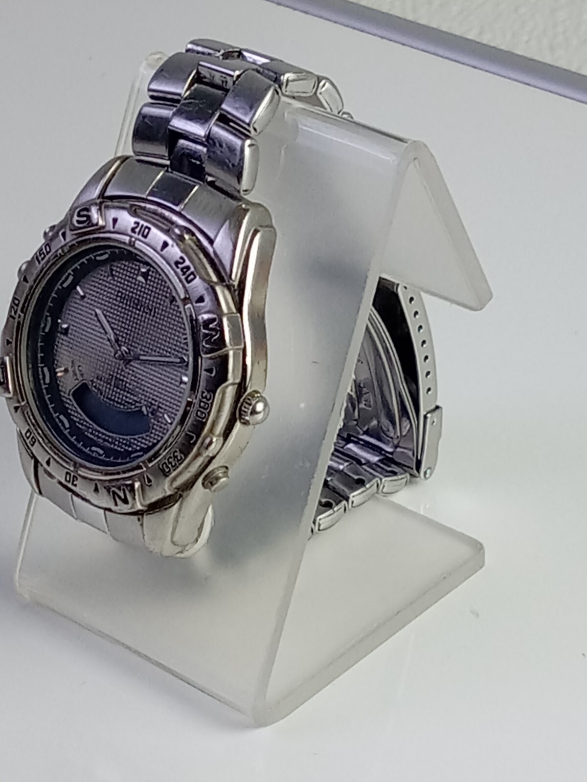 Armitron Men’s Blue Dial 42mm T205 Stianless Steel Watch Needs reset