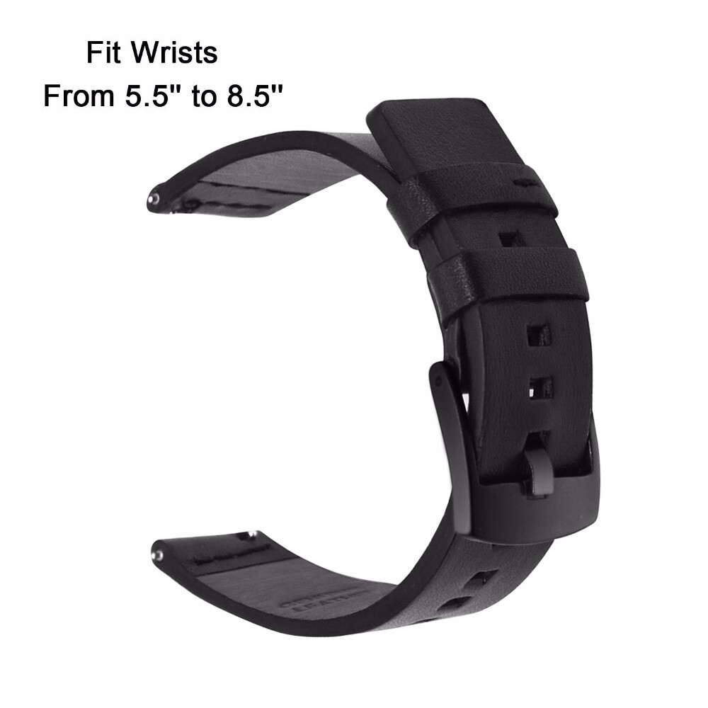 22MM For Movado Bold 3600261 Quick Release Retro Genuine Leather Watch Band