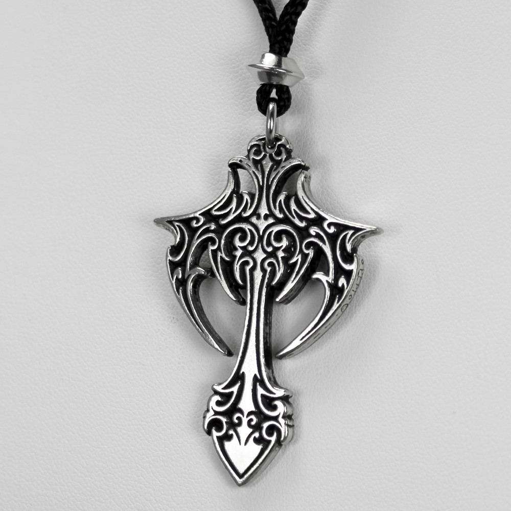 Large Gothic Necklace Vampire Cross Pendant Tribal Fashion Jewelry