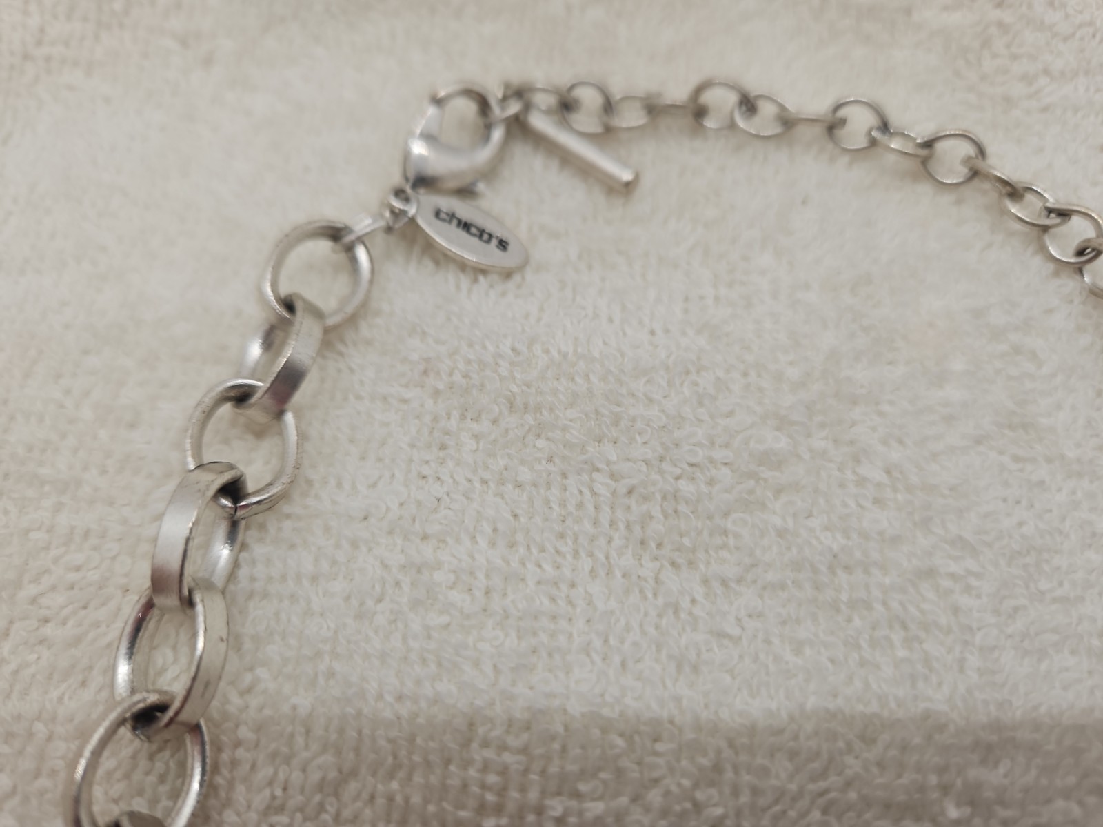 CHICO’S Lovely Lapis Blue 🧿 Matt Silver-Tone 10″L Necklace + Bracelet