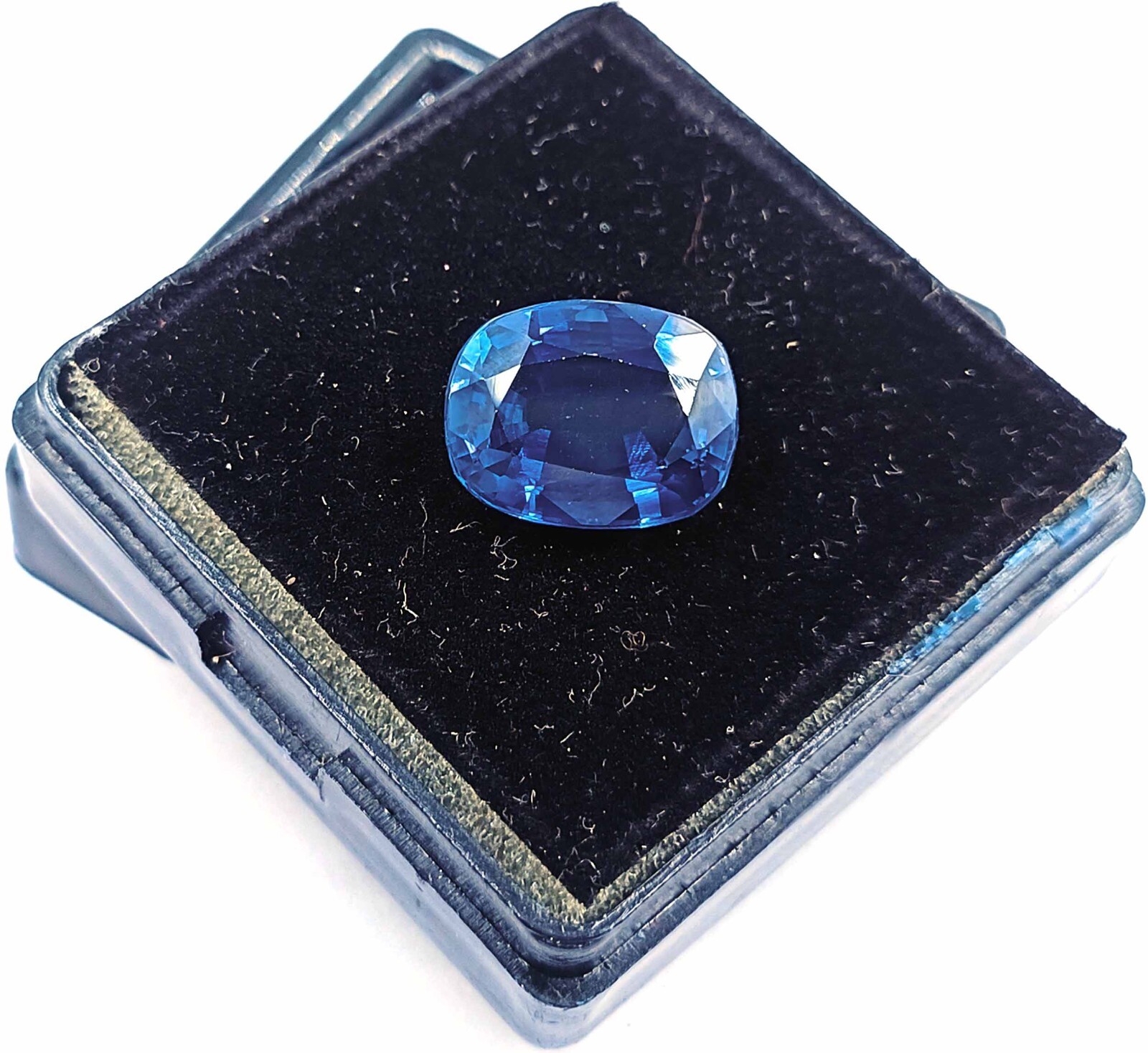 NATURAL EGL CERTIFIED 9CT BLUE SAPPHIRE SRI LANKA CUSHION CUT LOOSE GEMSTONE KKN