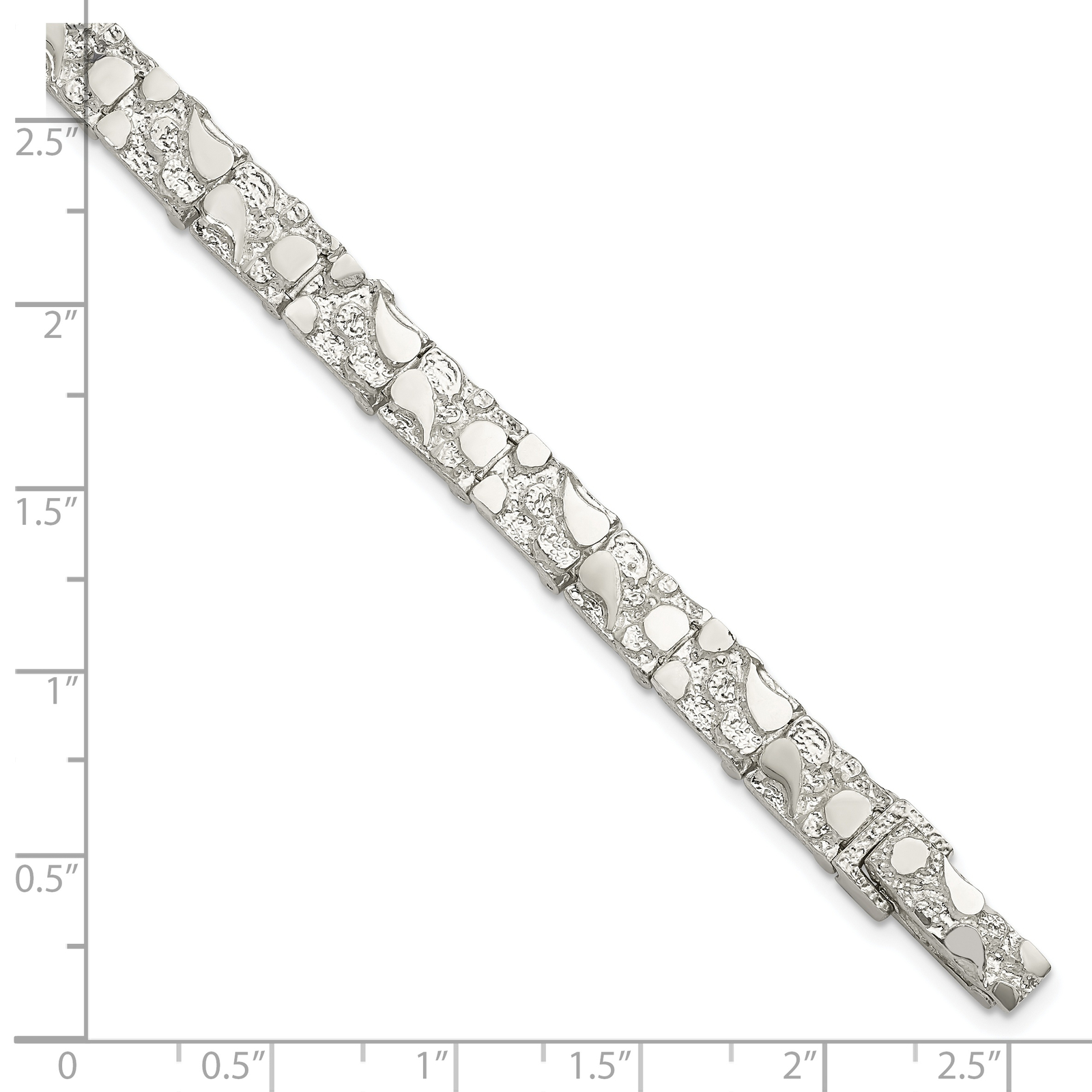 Silver 7mm Nugget Bracelet QG3322