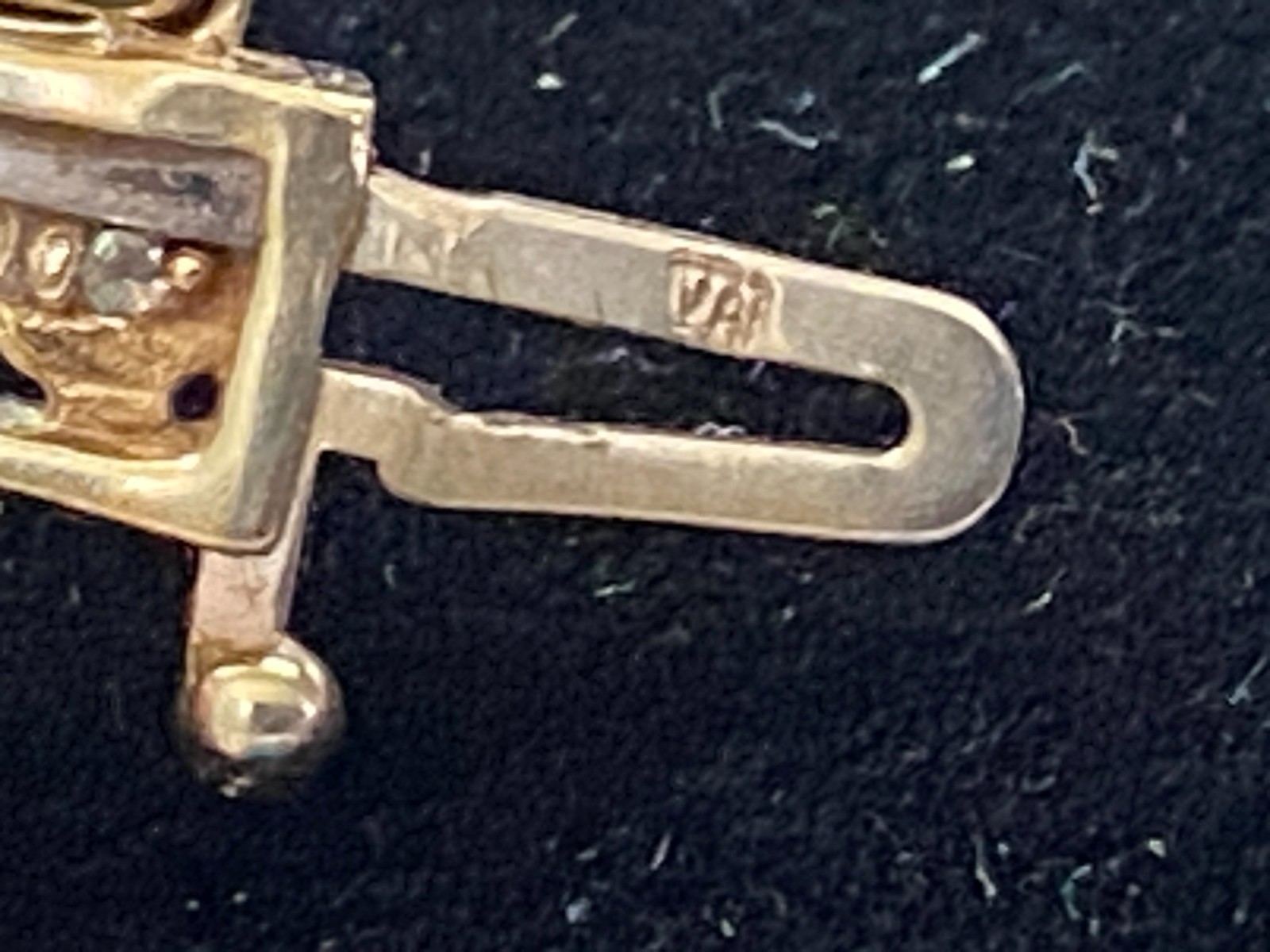 10k Yellow Gold & Diamond Station Link Bracelet Prong Set 4.5mm 7.5″ 8.45g