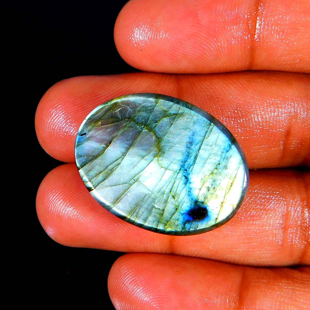 Natural MultiPurple Labradorite Oval Cabochon 29x21x07mm Loose Gemstone 40.55Ct