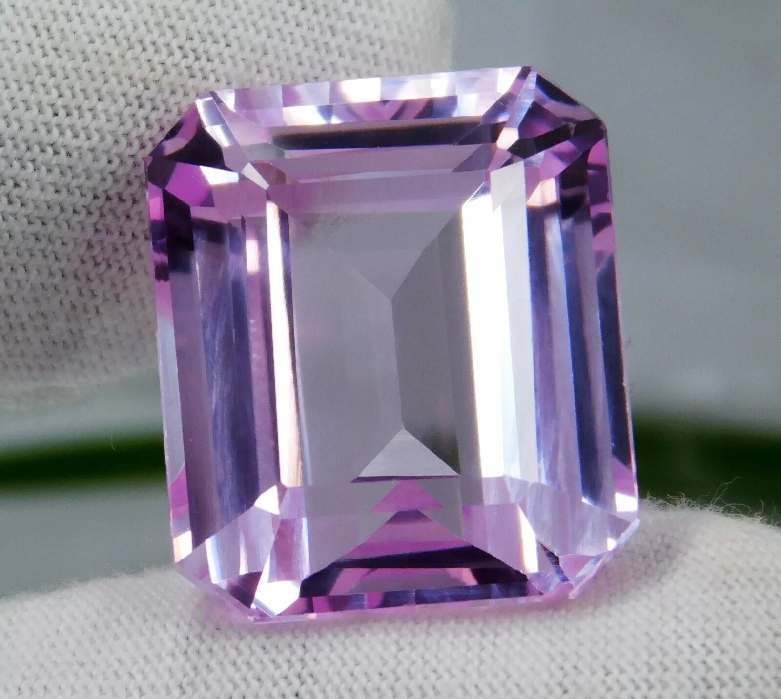 Brazilian Pink Kunzite Emerald Cut Natural 58-60 Ct EGL Certified Loose Gemstone