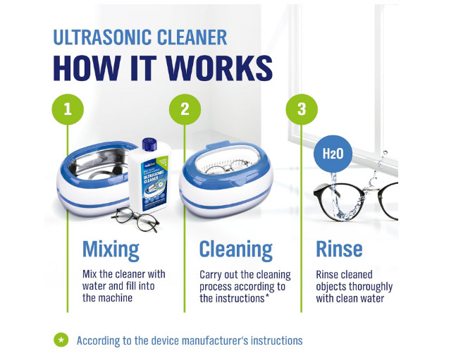 Ultrasonic Cleaner Solution 25.4 Fl Oz – Concentrated Jewelry Cleaner Liquid for