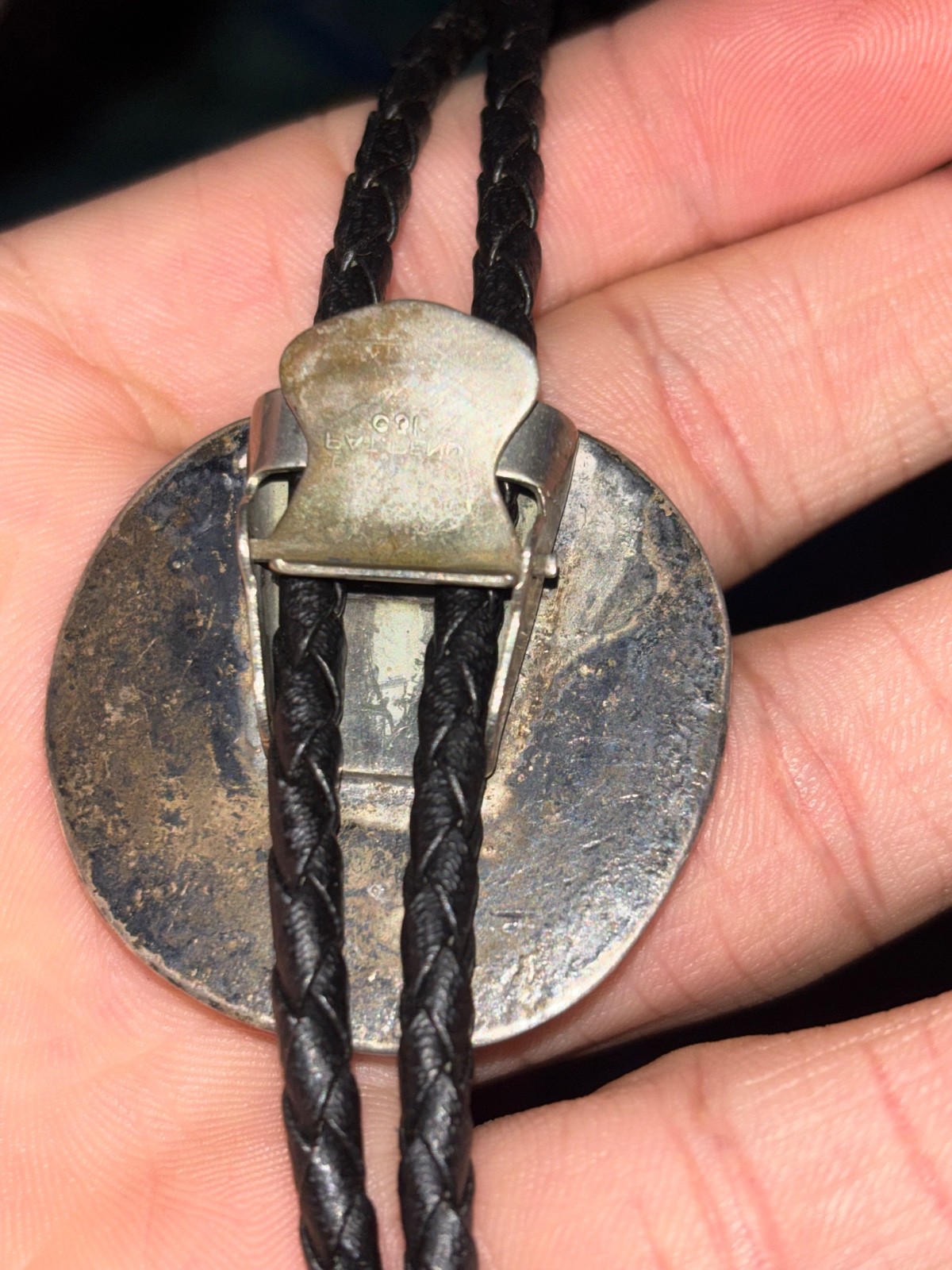 Vintage Bolo Tie Turquoise Sterling
