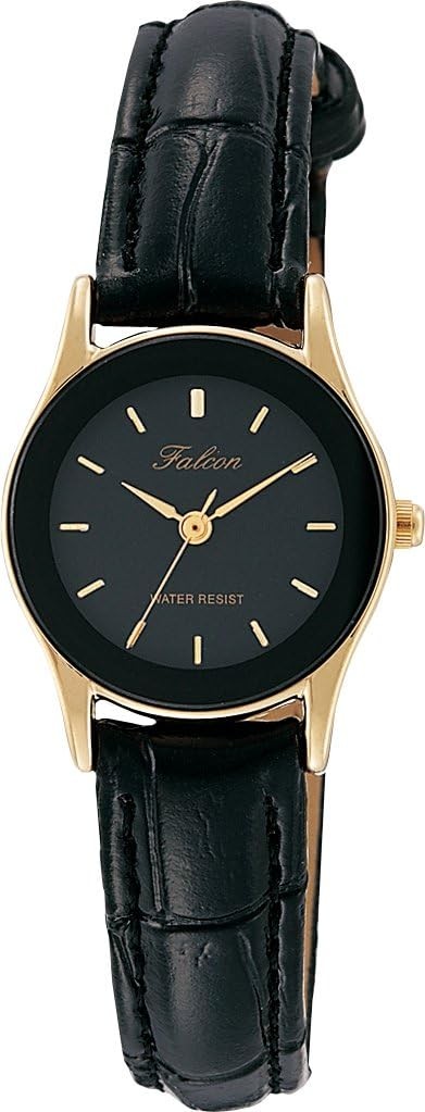 New Q&q QA69-305 Womens Watch Analog Water Resistant Leather Navy Japan