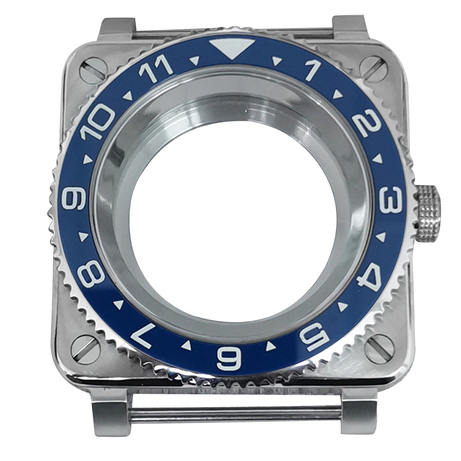 Square Watch Case Stainless Steel Sapphire Glass For NH35/NH36/4R/7S Movement