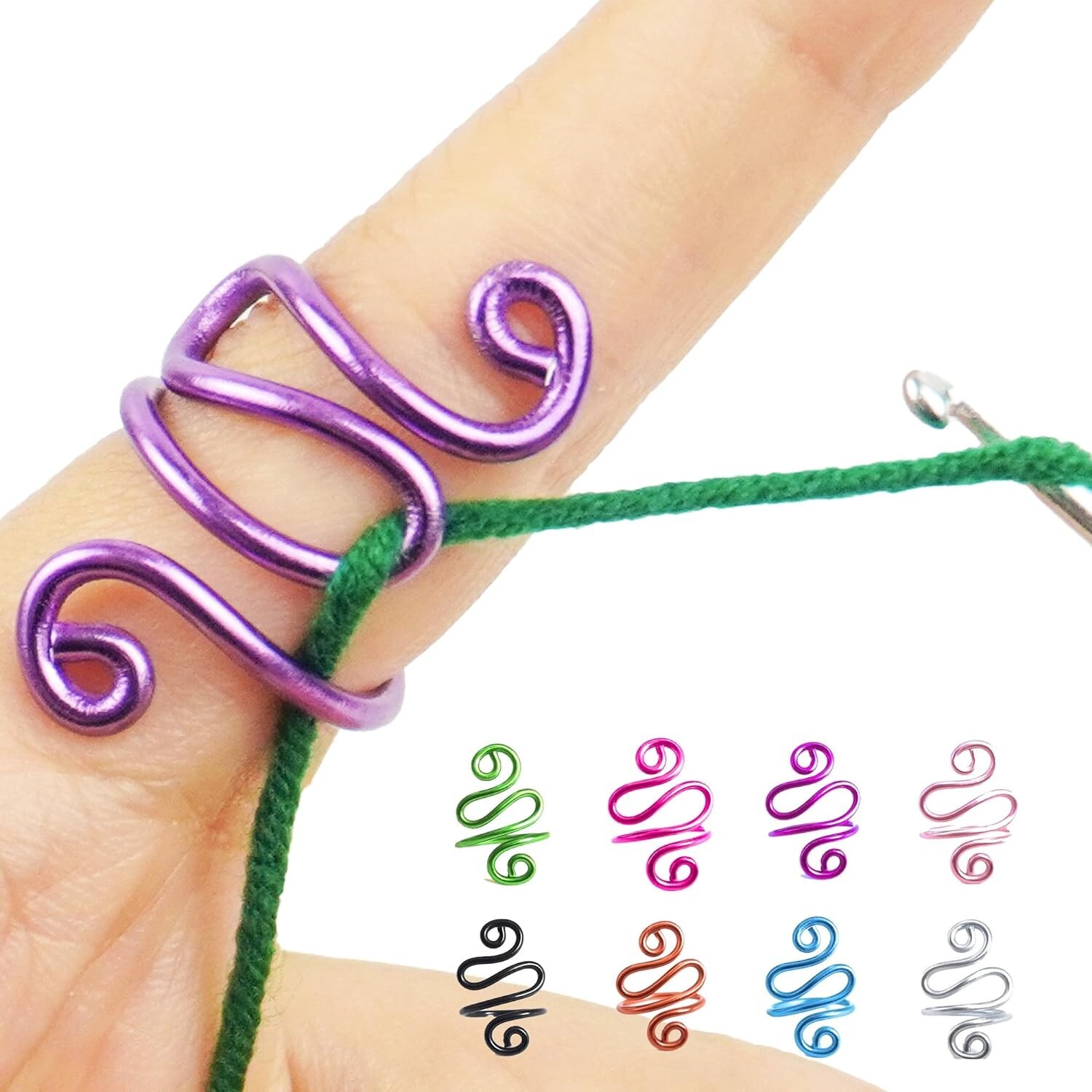 Handmade Crochet Tension Ring, Lefties & Righties Yarn Tension Control Ring-B21