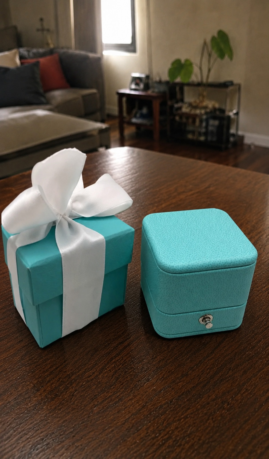 Tiffany & Co Engagement Ring Box w/ Outer Box & Ribbon Gift Set Free & Fast Ship