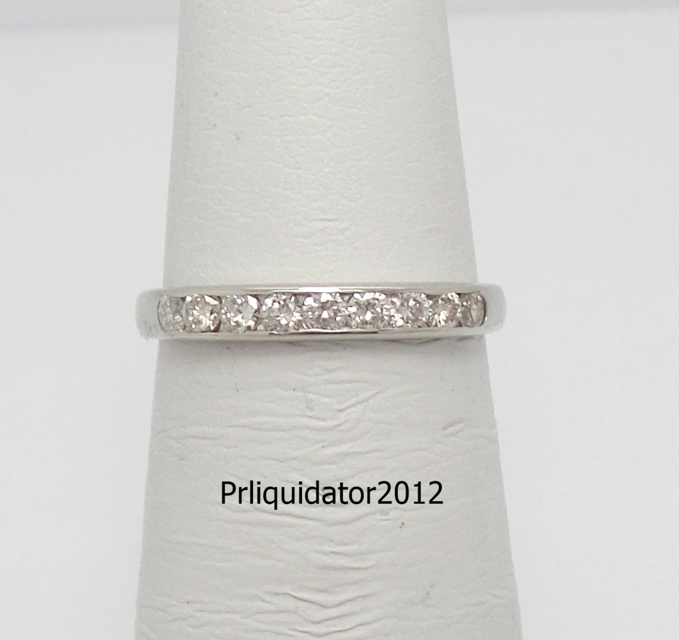 1/4CT Natural Round Diamond Anniversary Wedding Band Bridal Ring 14K White Gold