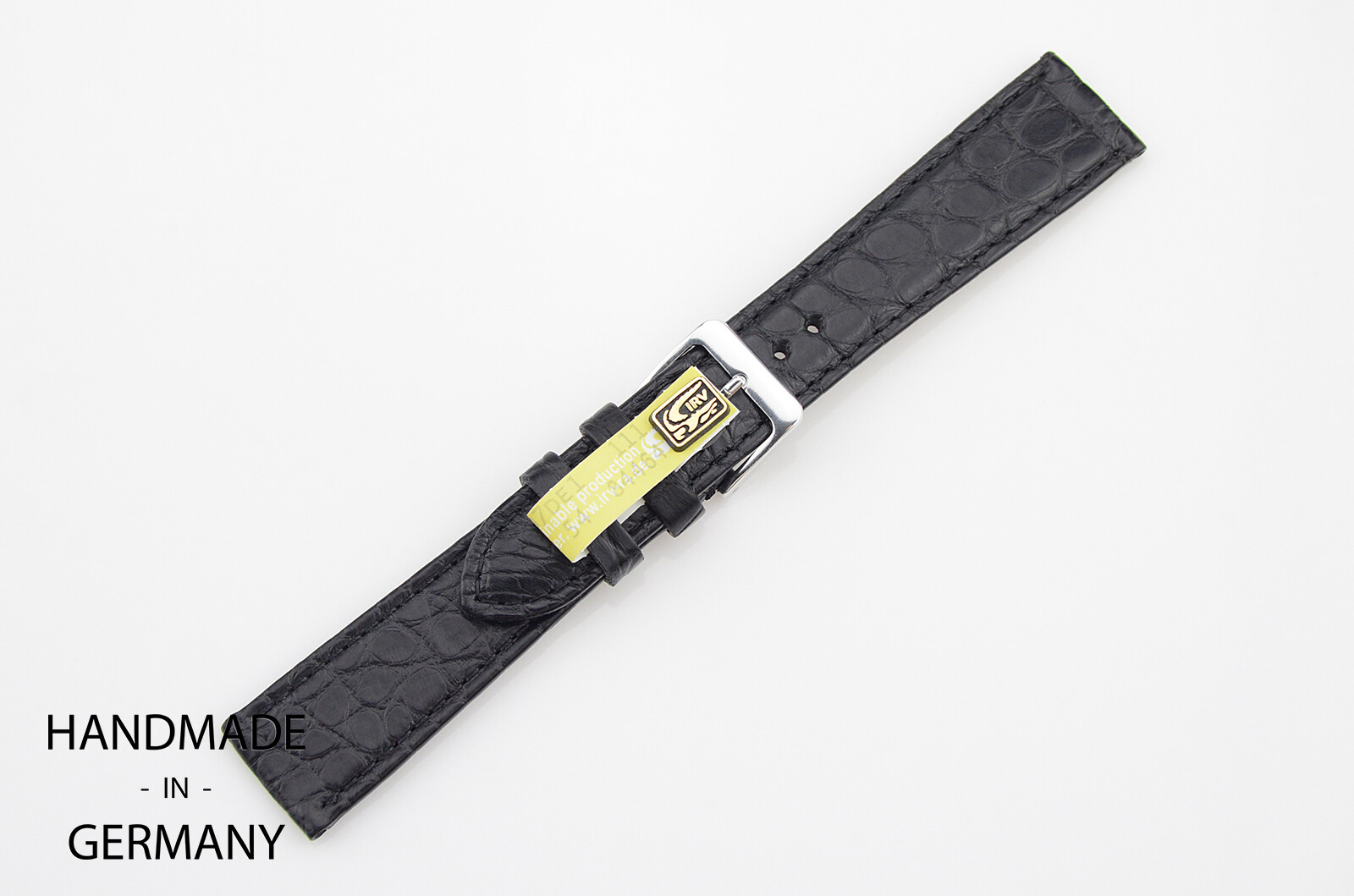 Graf Handmade in Germany Black Strap 19mm / 16mm Louisiana Croco Band