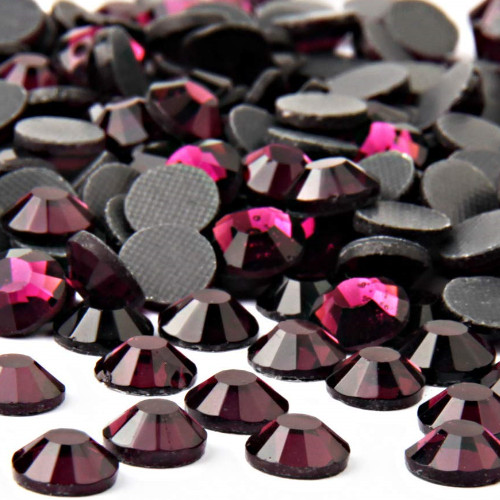 Hot-Fix Rhinestone 1440pcs Flatback Iron-On Beads Charming Amethyst ss10 3mm