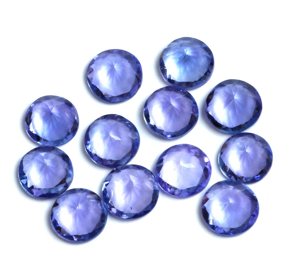 Natural Loose Gemstone Tanzanite Round Cut AAA For Making All Type Jewelry