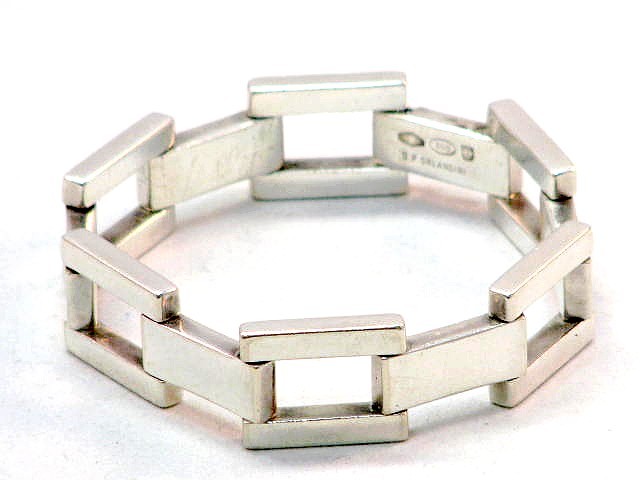 Orlando Orlandini Armband 71,26 g. Silber 800 Unoaerre Arezzo Italien um 1960