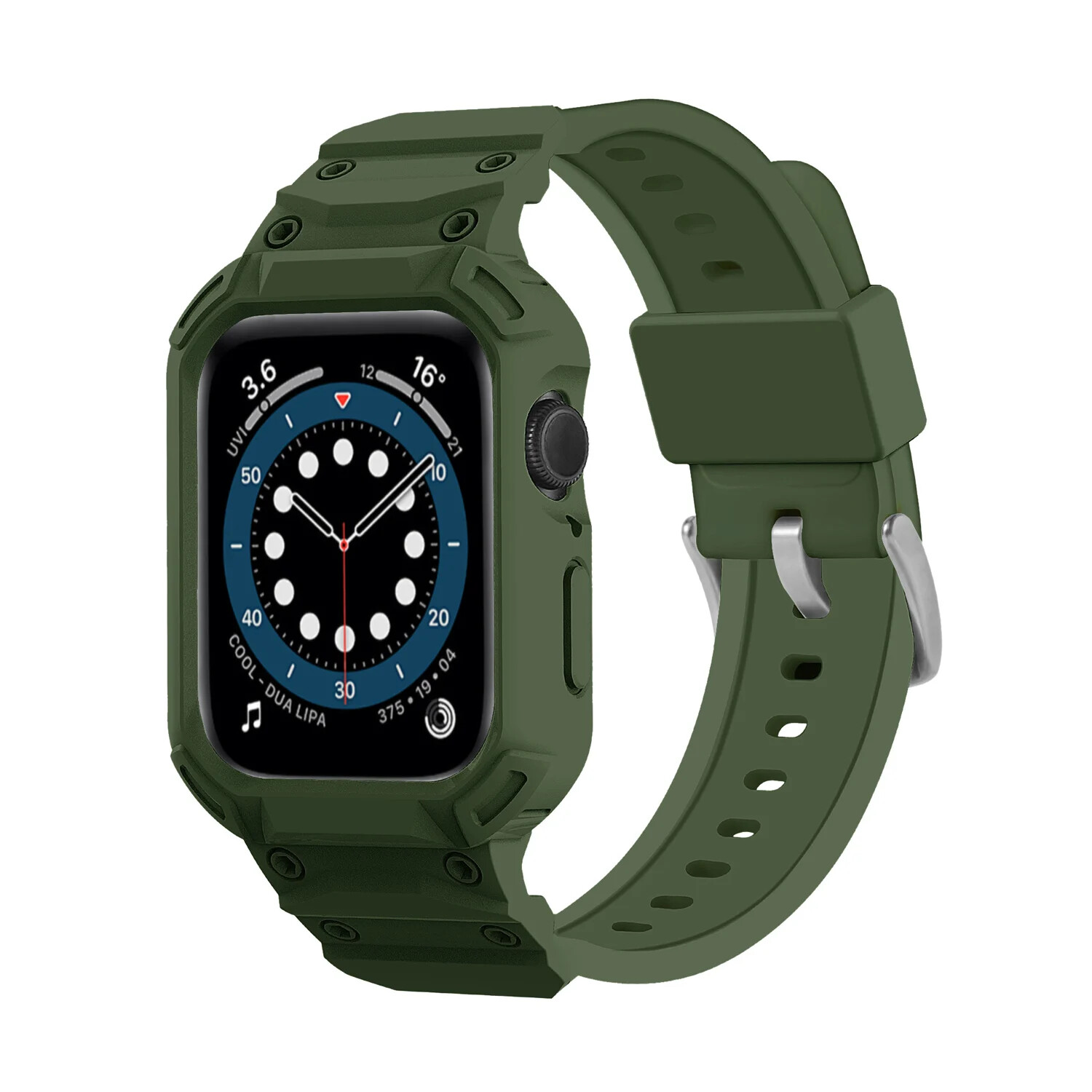 Protect TPU Rubber Case for Apple Watch Strap Series 10 42 46mm Watch Band Cover