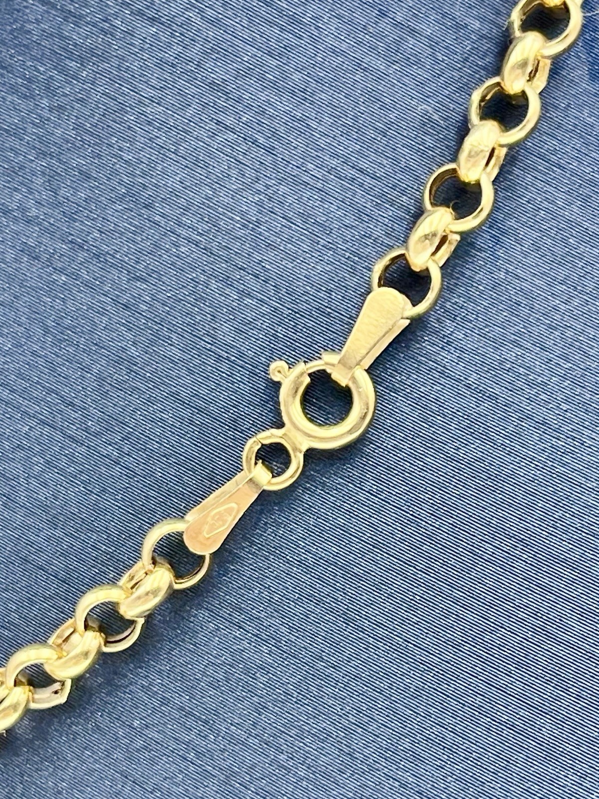 9ct Yellow Gold Belcher Chain Necklace 18 Inch Solid 375 Hallmarked hollow