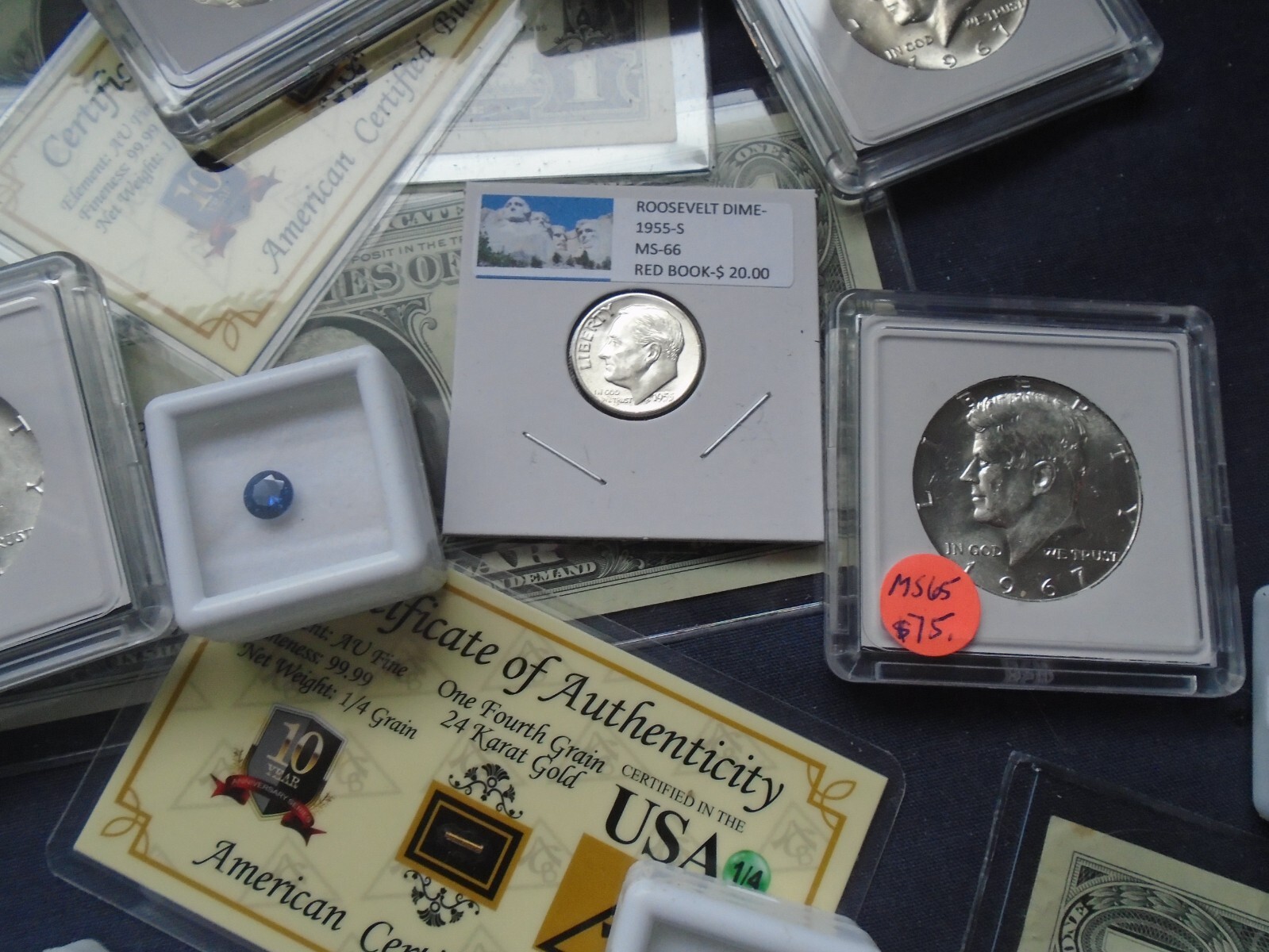 Estate lot Sale US Coins ~ SILVER~GOLD, COINS,SAPPHIRES- 5 PC. LOTS-INVEST NOW