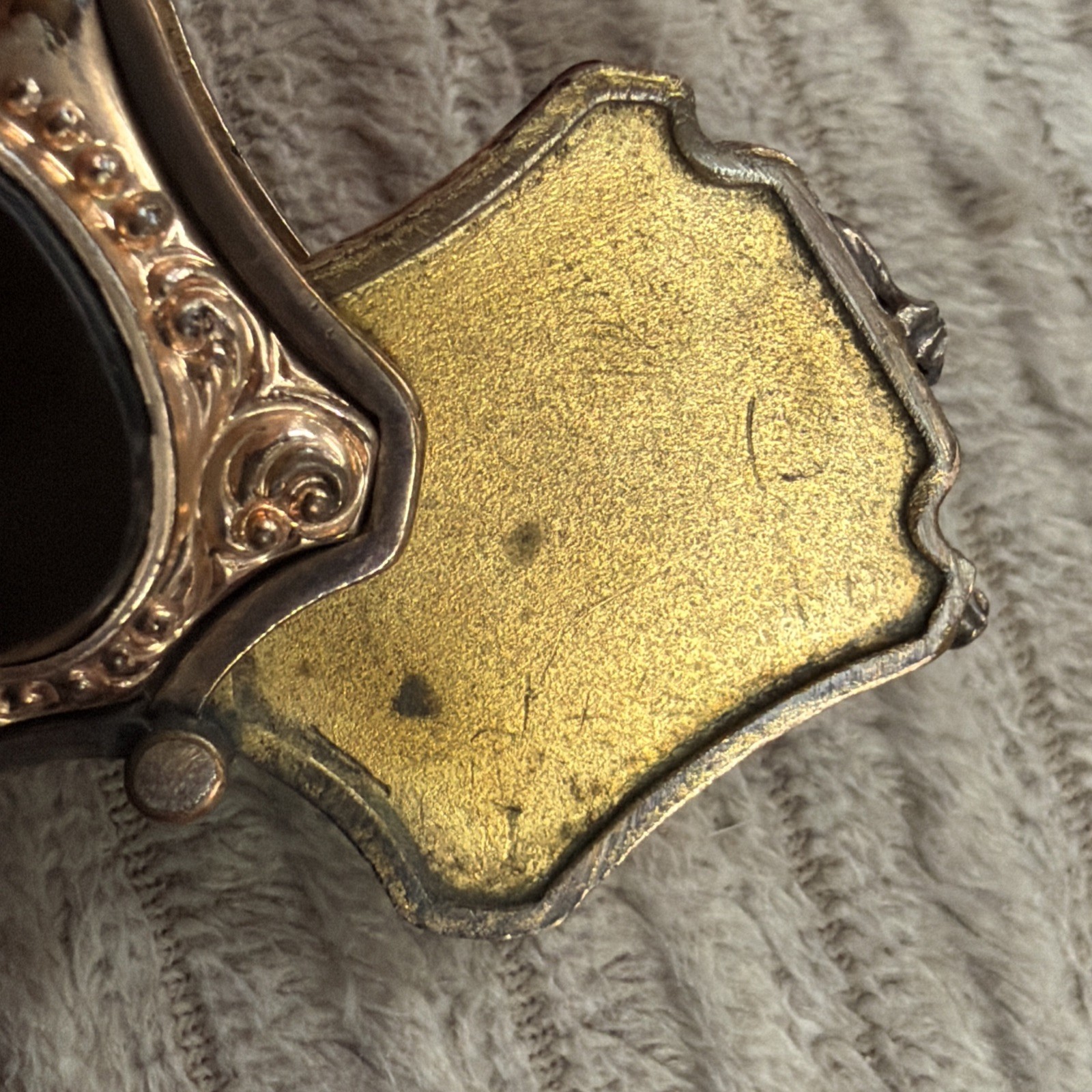 Victorian Etruscan 48g Gold Fill Book Chain Necklace Slide GF Locket Tiger Eye