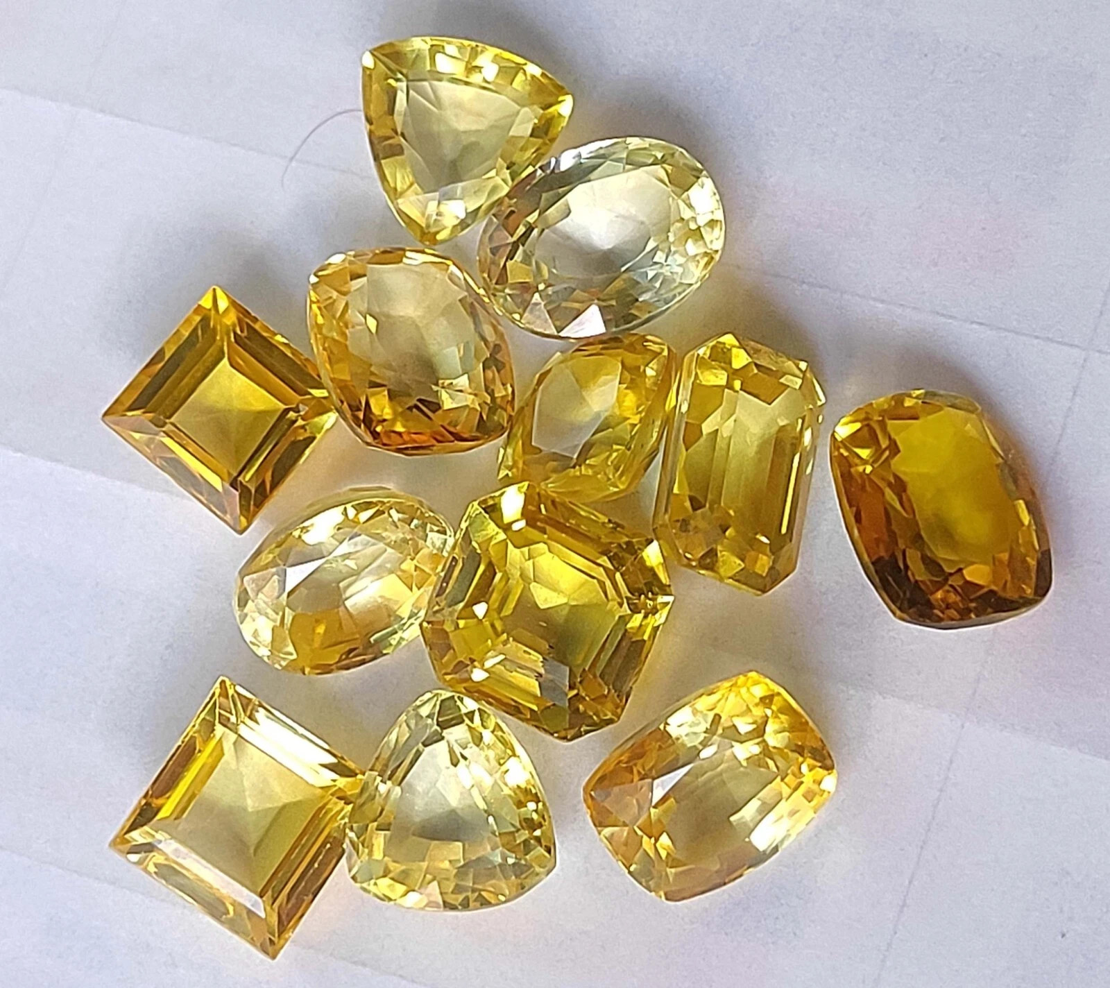 Natural Yellow Sapphire Mix Cut 170 Ct Certified Loose Gemstone Lot+ Free Gift