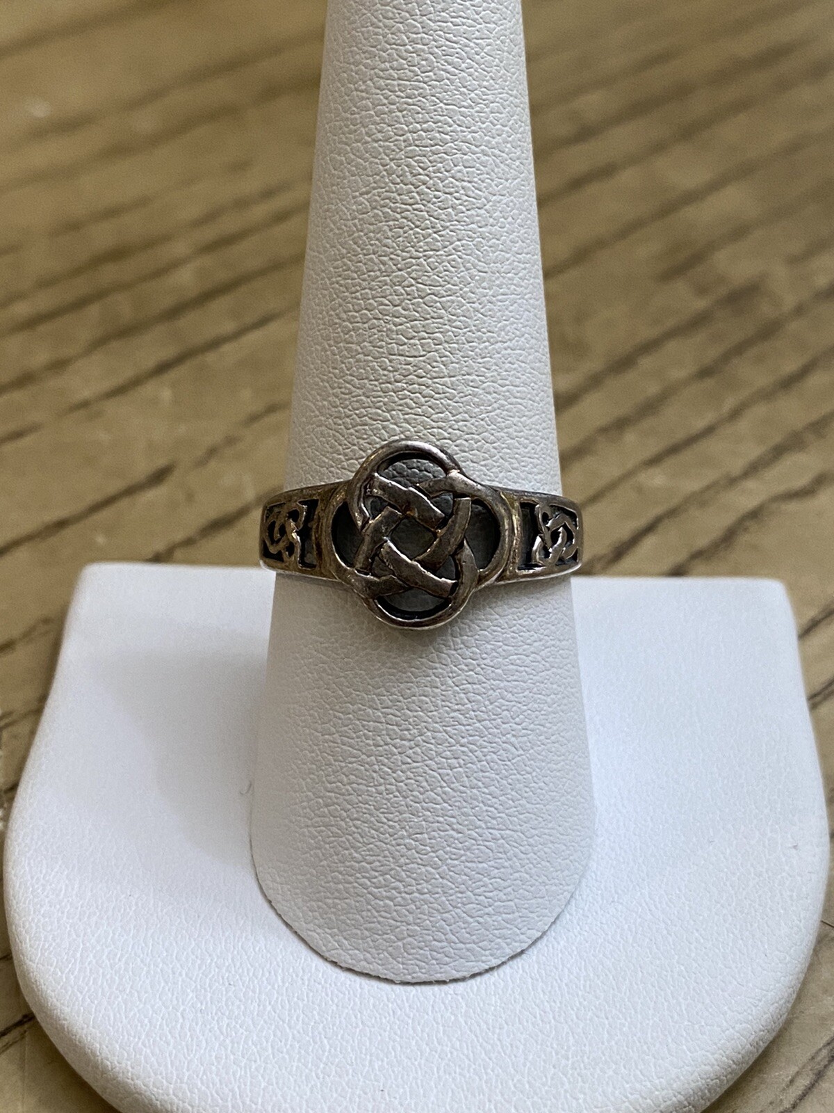 925 Sterling Silver Vintage PSCL Peter Stone Signed Celtic Band Ring Size 9