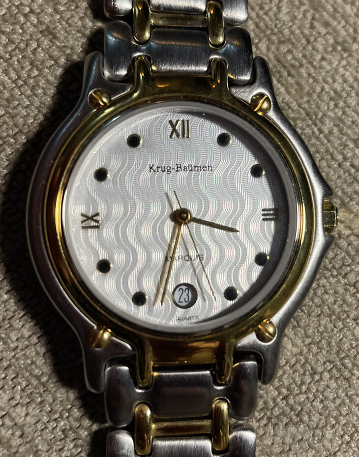 KRUG – BAUMEN MARQUIS GENT’S WATCH / 18CT GOLD ELECTROPLATED /4117KM/UNWORN MINT