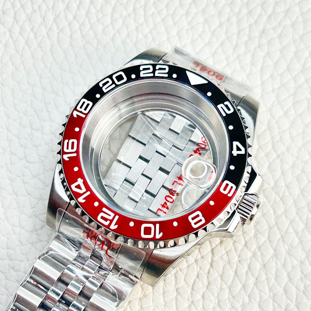 40mm Brushed Sub GMT 20ATM Coke Bezel Watch Case Mod For Nh35 Nh36 Nh34 Movement