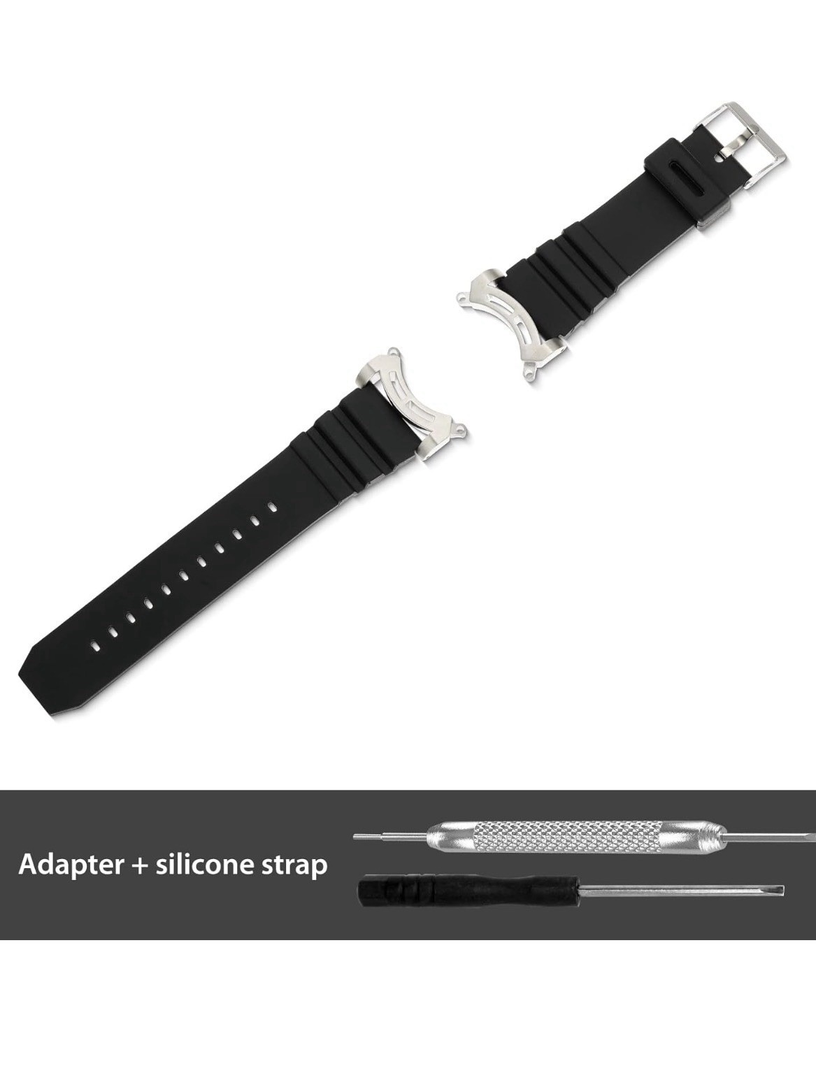 Silver Adapters and 24mm Band suitable for Citizen Eco-Drive Promaster BJ8050