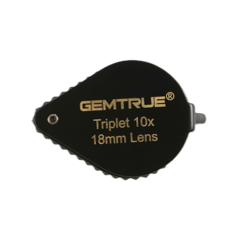GemTrue 10x Triplet Loupe 18mm Rubber Grip Gem Magnifier DK98002 (3pcs a pack)