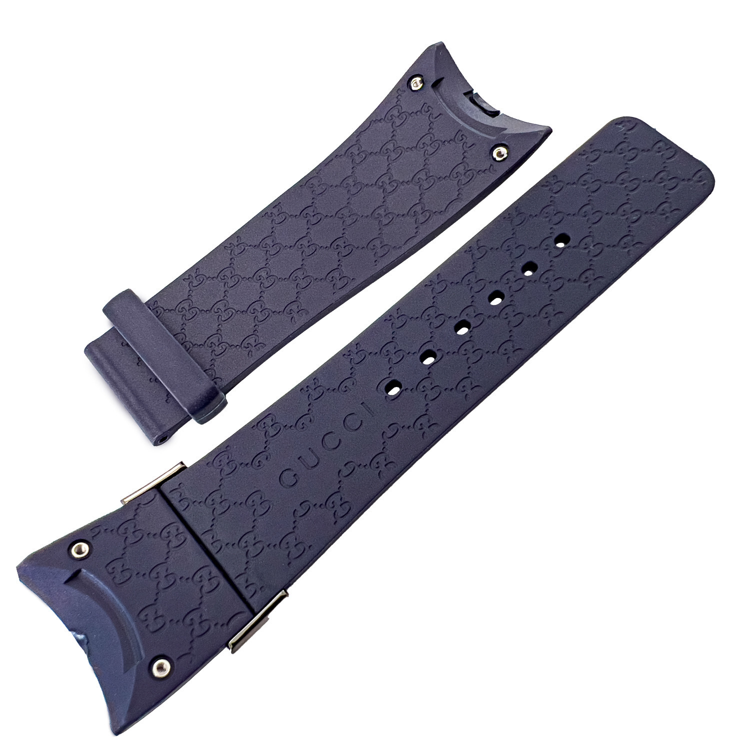 Authentic Gucci Replacement Navy Rubber 26mm Watch Band Gucci Digital 114.2 44mm