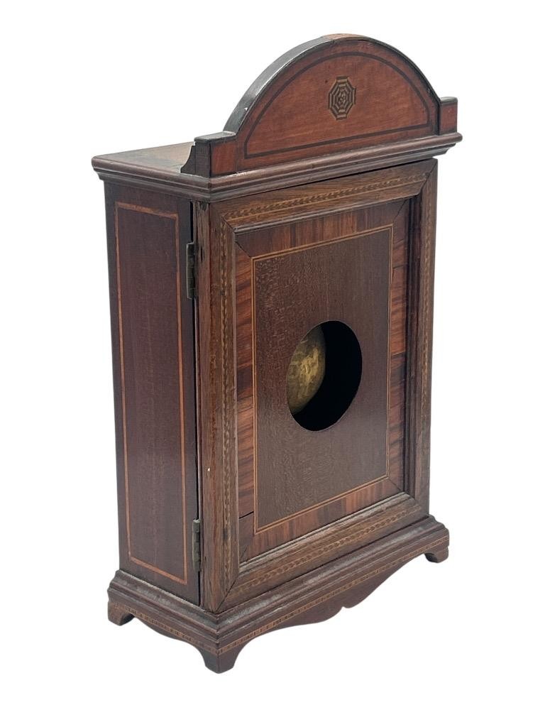 Antique Pocket Watch Stand – Watch Case Arched Top Inlaid – Well Made 24cm High