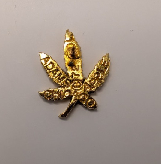 Vintage 1972 Gold-plated Cannabis Leaf Pin – Adam’s Apple/Chicago