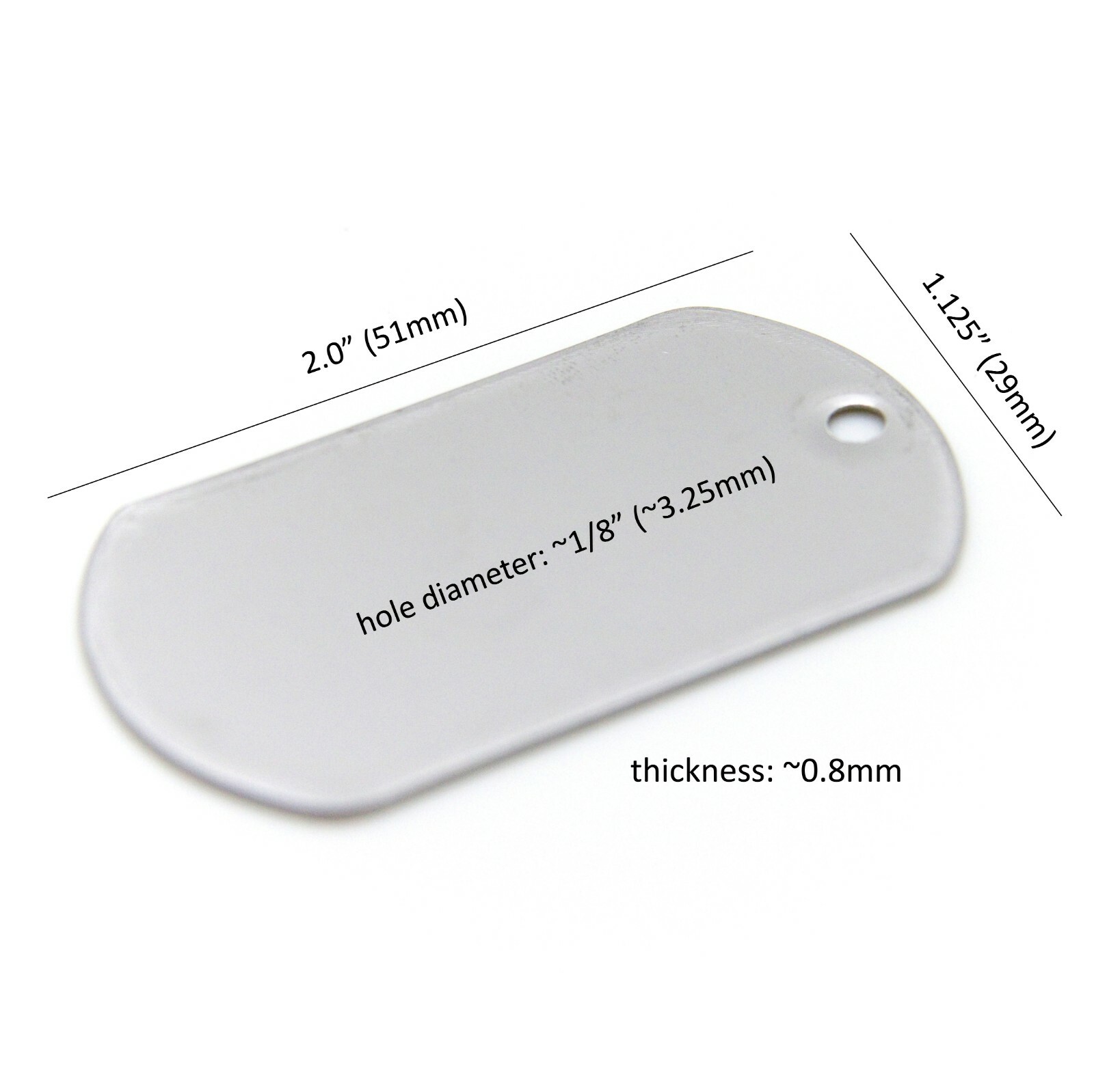 LOT OF 100 200 500 1000 BLANK DOGTAG STAINLESS STEEL MILITARY SPEC SHINY MATTE