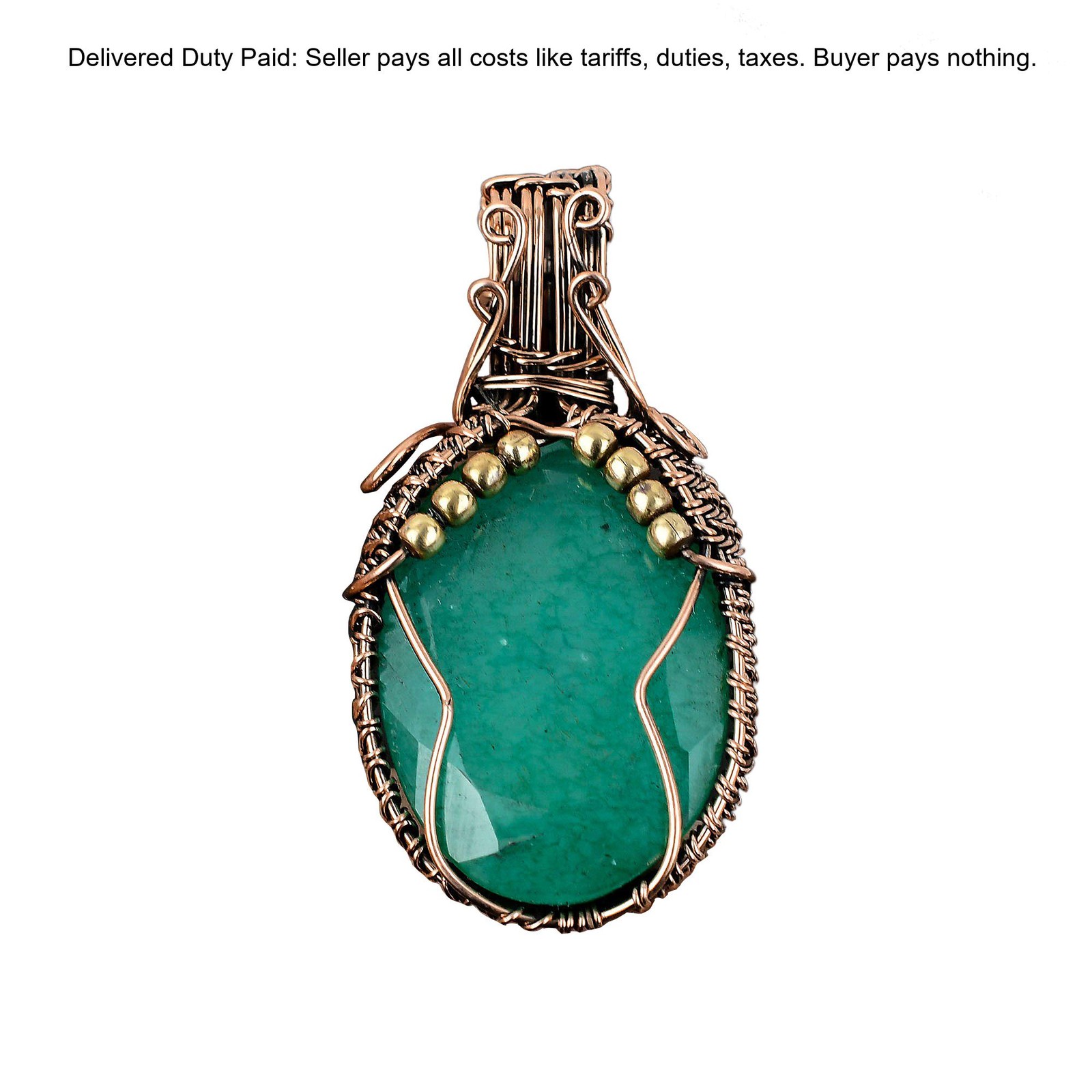 Natural Zambian Boho Elegant Wedding Mother Wire Wrapped Birthday Pendant Copper