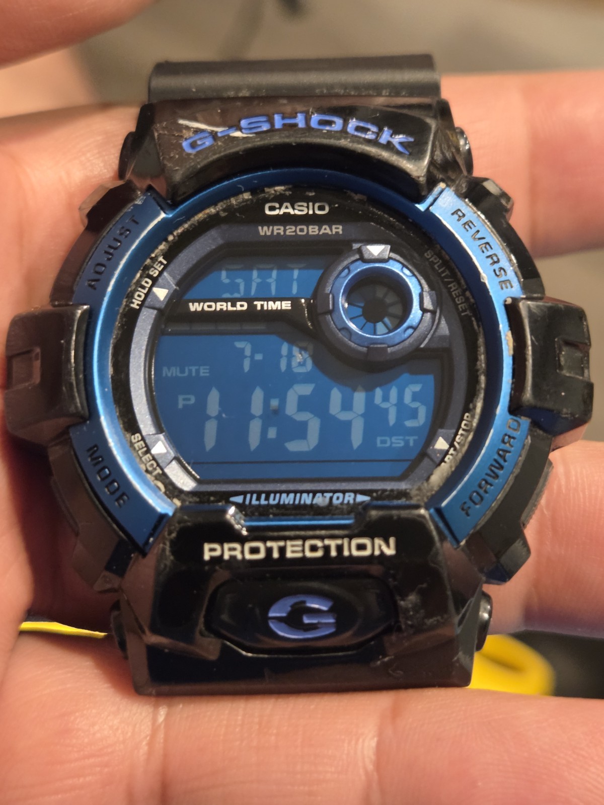 Casio G-Shock G8900A-1 (3285) Men’s Black/Blue Watch Needs Band C16