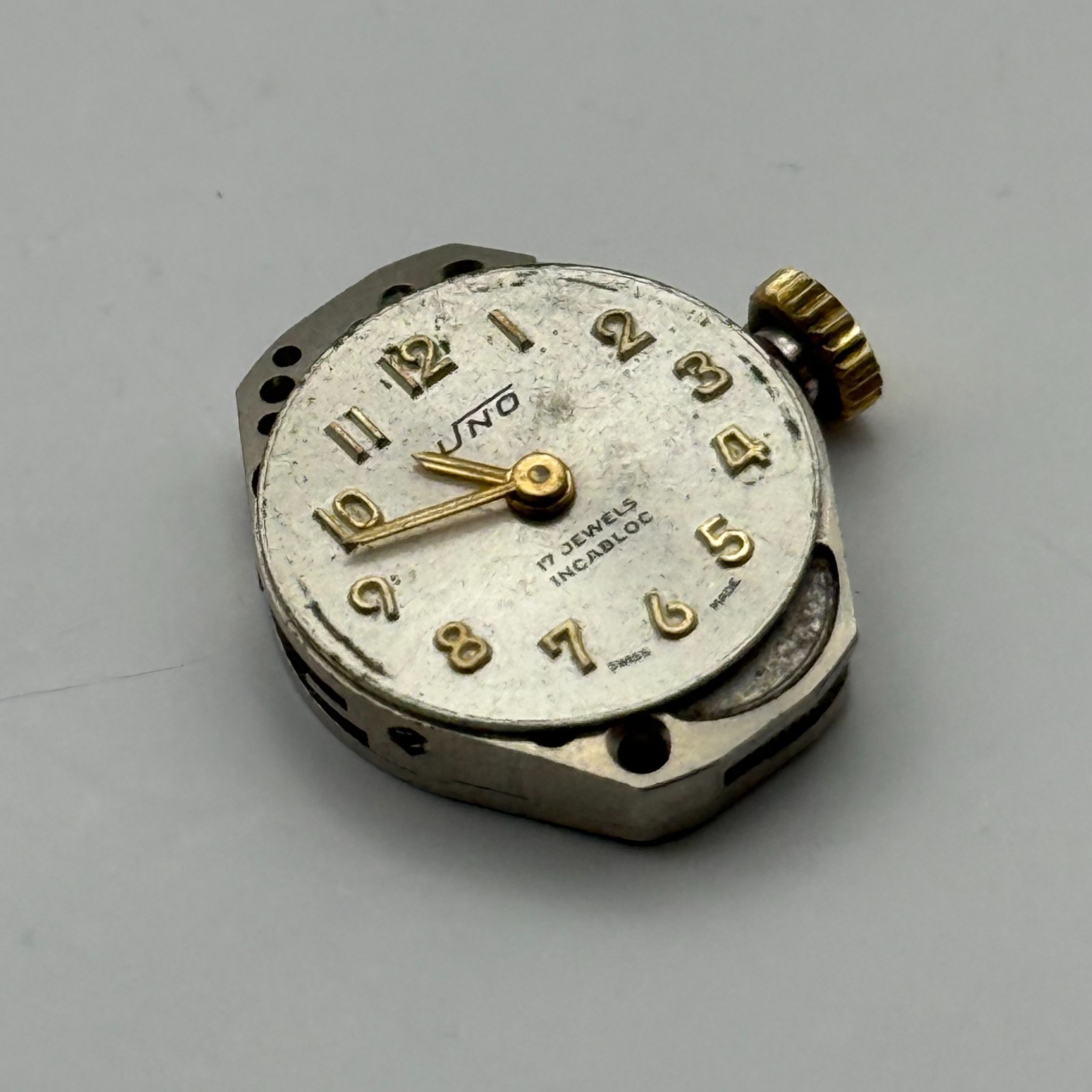 FHF 69-21 Watch Movement Uno 17 Jewels Swiss Manual Wind Parts Repair 15.3mm