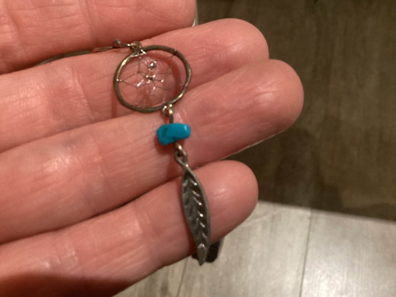 dream sensor earrings. 925 silver and turquoise.