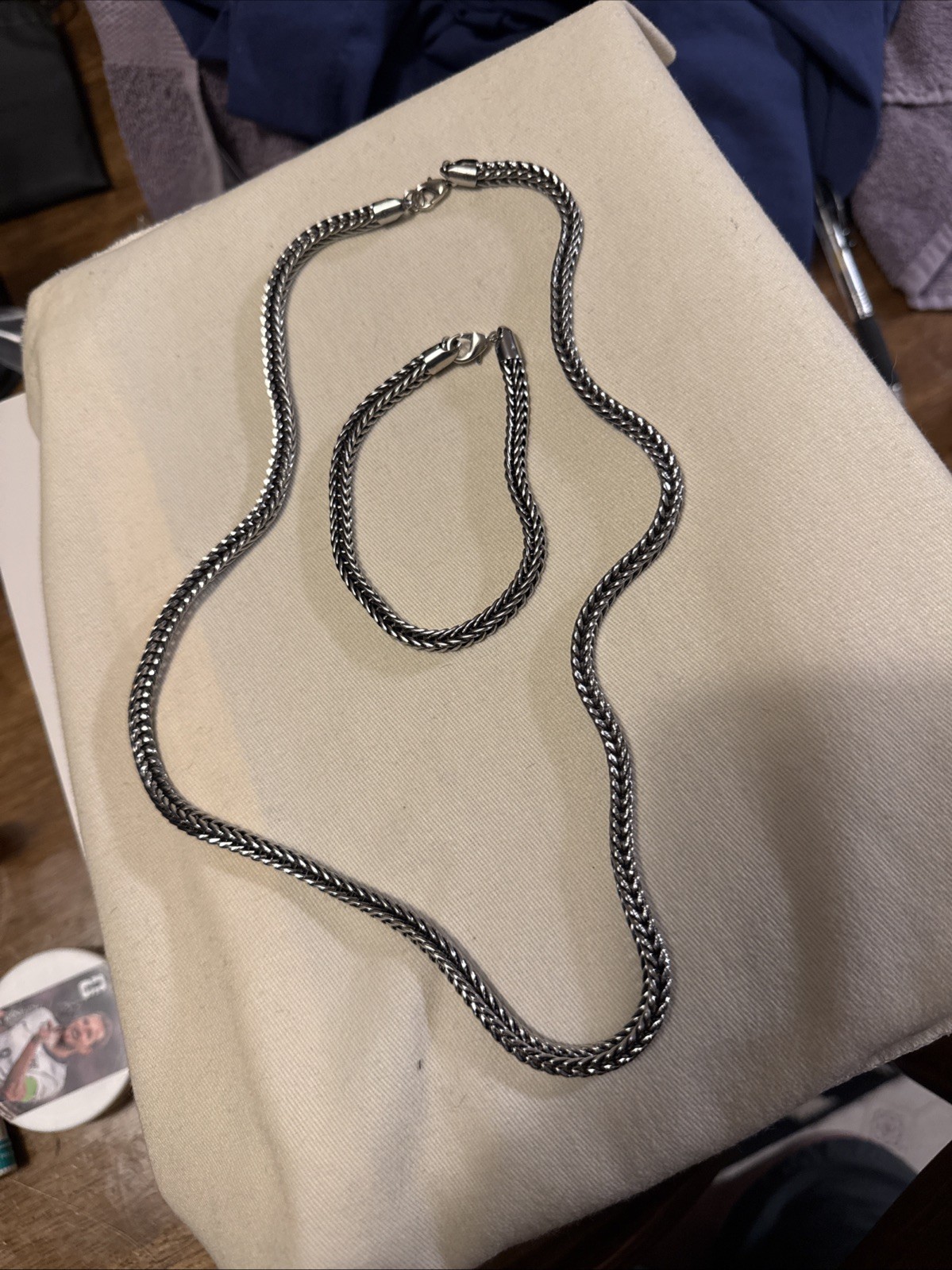 Fox Tail Chain 25.5 Inch and Bracelet 9inch Set Men