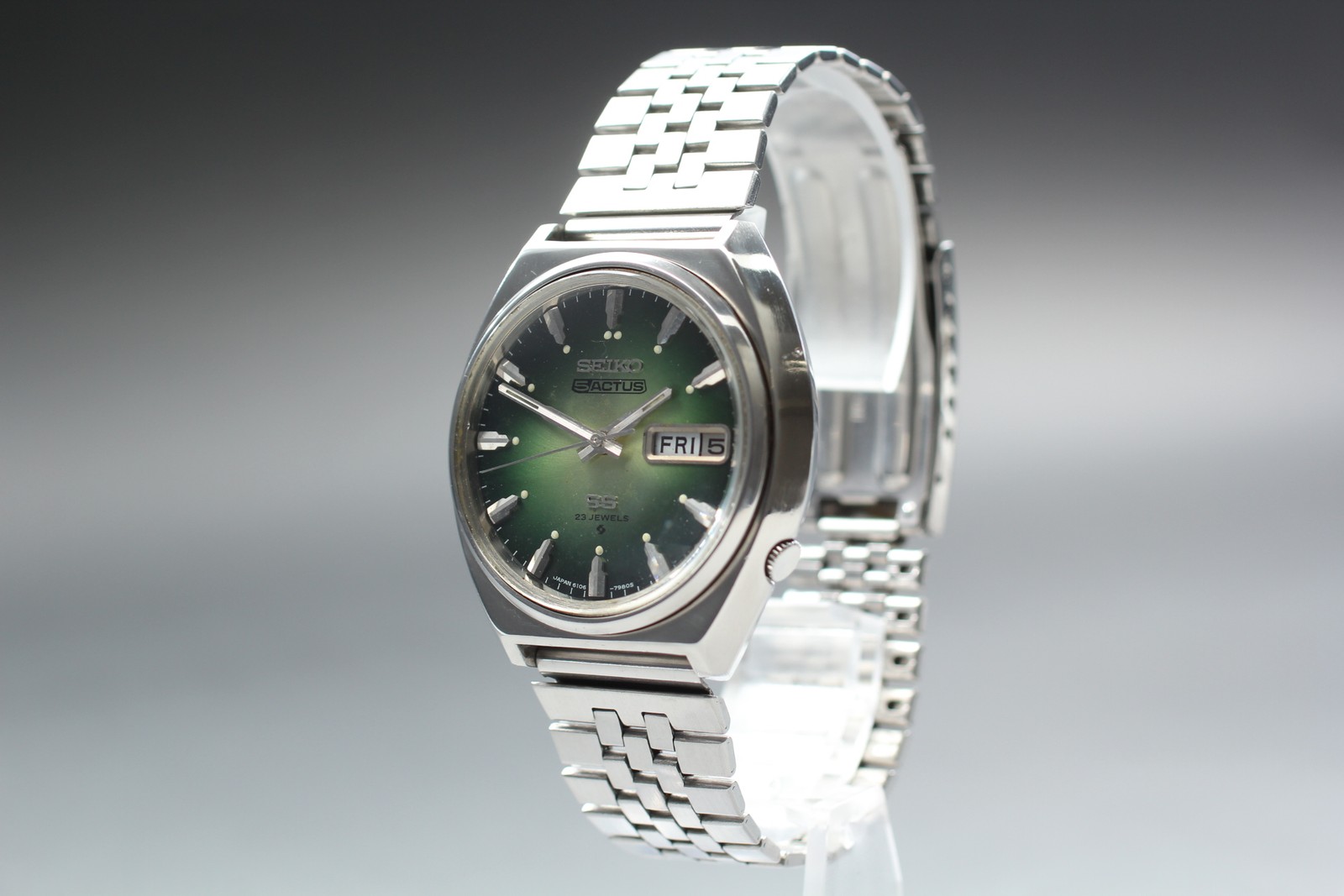 Seiko Actus 6106-7700 Green Dial 23J Automatic Vintage Men’s Watch [Exc+4] JAPAN