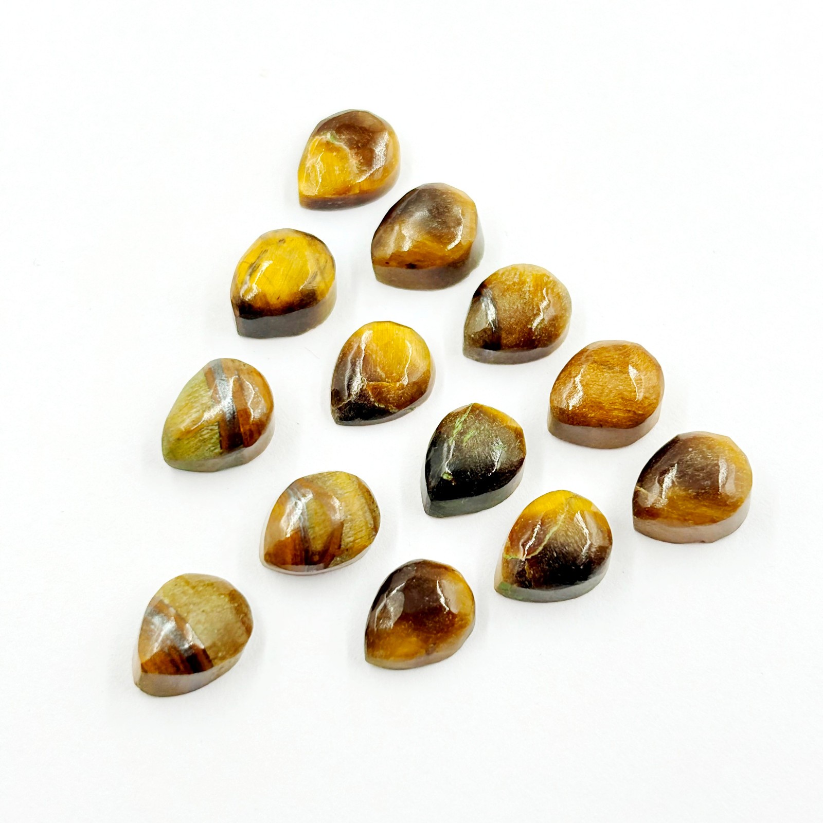 20 Pieces Natural Tiger’s Eye Polished Loose Gemstone -6x8mm-15x30mm Approx.
