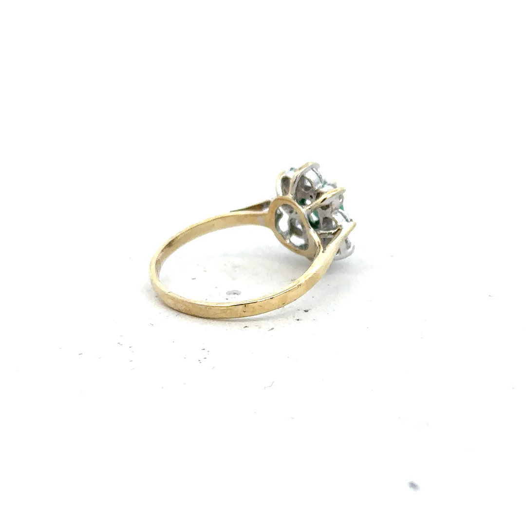 9ct yellow gold ring size J (sh25937b)