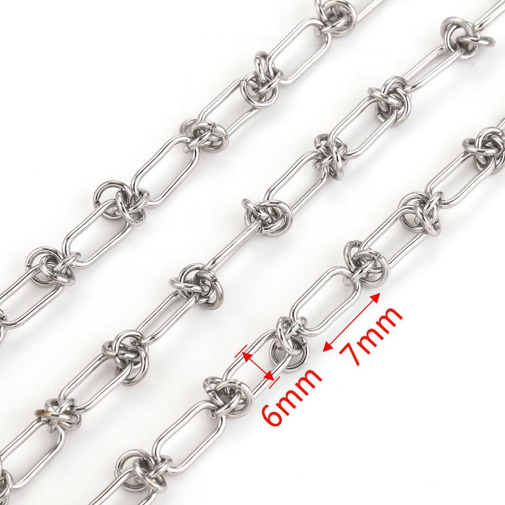 1Foot 6mm Width Stainless Steel Heavy Chunk Chain for bracelet Necklace SSF30