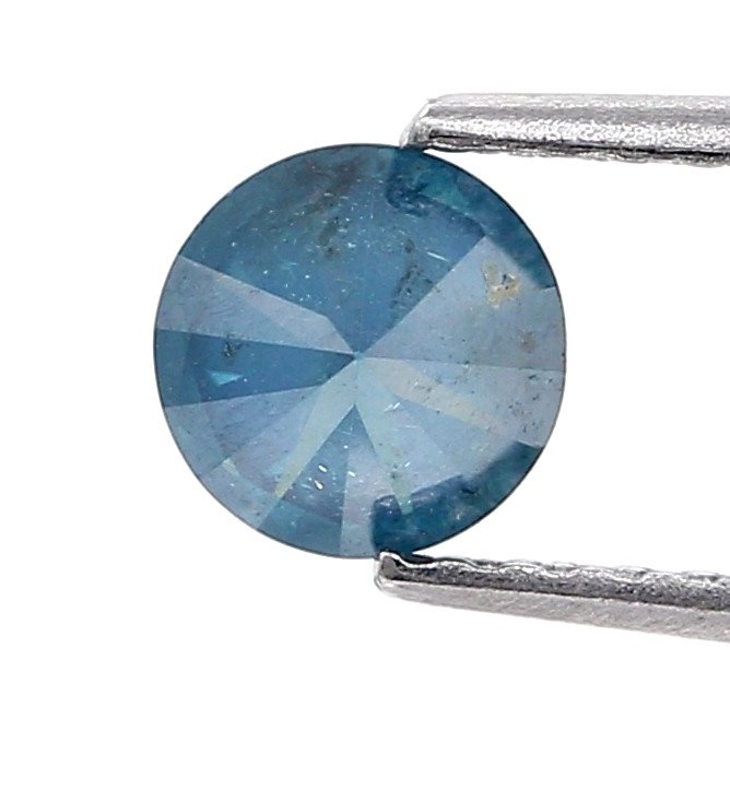 NATURAL DIAMOND ROUND SHAPE BRILLIANT CUR BLUE COLOR 0.36 CT