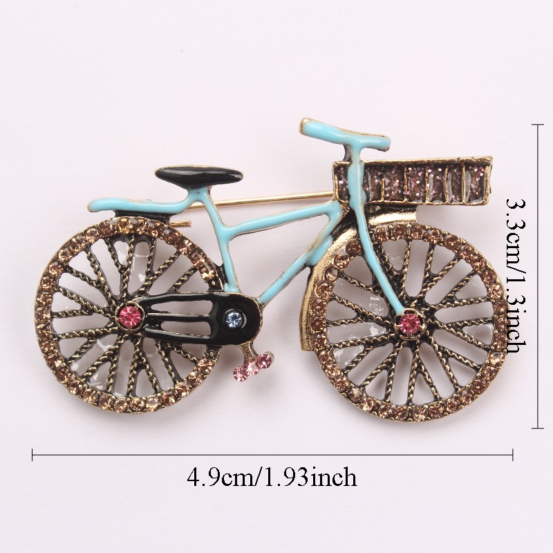 Artistic Leisure-Themed Bicycle Brooch:Exquisite Jewelry Accessory,Ideal Present